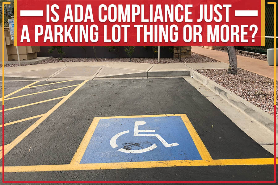 Image of ADA compliance symbol on paved commercial property