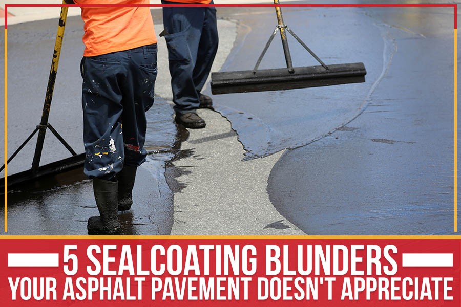 Image of workers seal coating